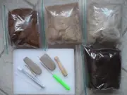 Needle Felting Starter Kit with Raw Alpaca Fleece Craft Felt Needles Foam Fiber