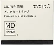 Midori 38080006 Fountain Pen Cartridge for MD Fountain Pen, Black