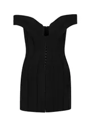 Mugler Twill Corset Mini Dress - Black - 38 (UK10 / S) 38 (UK10 / S)