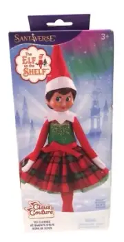 The Elf on the Shelf Santaverse Claus Couture GIFTS & GLAMOUR DRESS Red Green Pl