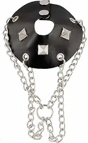 Si Novelties Parachute Ball Collar with Studs and Chain, 2.4 Ounce