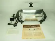 Vintage Mirro The Electric Works Buffet Server Fryer M0272 Polished Aluminum