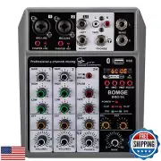 BOMGE Professional Audio Mixer, Sound Board Mixing Console with 4 Channel Dig