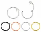 1 Pair 16G Steel Hinged Hoop Ball Closure Rings Ears Opal Sleeper Earrings