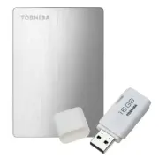 Toshiba Canvio Slim II 1.0 TB Portable Hard Drive/w Bonus 16GB USB Flash Drive