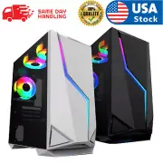 USA ATX M-ATX ITX Mid-Tower Gaming PC Computer Case w/ Tempered Glass