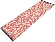 PDZRMY Washable Runner Rug Small Flowers Pattern Red 2’ x 6’ Non-Slip Kitchen Runner Rug for Hallways Entryway Bedroom Living Room Floor Carpet Runner- Soft Thin Mat for Family Pet