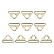 1.5" Adjuster Triangle with Bar Swivel Clip D Dee Ring Buckle, 10Pcs Bronze