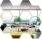 Stick on Mirror Tile Stickers Self Adhesive Kitchen Bathroom Parlor Wall Tiles