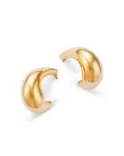 Bloomingdale's Fine Collection Polished Dome J Hoop Earrings in 14K Yellow Gold