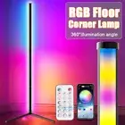 35" Smart LED Floor Lamp RGB Bluetooth Remote Control Music Sync Corner Lighting