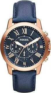[FOSSIL] Grant Men's Watch with Chronograph or Automatic Display and Genuine Leather or Stainless Steel Band