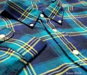 Vtg Polo Ralph Lauren Flannel Button Up Blaire Shirt MenXL Plaid Blue Green NWT
