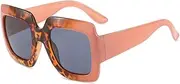 Oversized Women Leopard Sunglasses Fashion Gradient Female Shades UV400 Men Outdoor Sports Sun Glasses,Pink leopard grey,One size