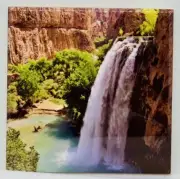 Havasu Falls Arizona Ceramic Tile Trivet Coaster Travel Souvenir 4" x 4"