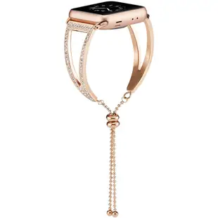 蘋果鑽石手鐲錶帶 Apple Watch 38 42mm 40 44mm 不銹鋼錶帶 iWatch 6 SE 5 4代