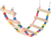 ORFOFE Ladder Parrot Stand Parrot Cage Cockatiel Guinea Pig Cage Cockatiel Platform Hamster Cage Accessories Rat Perch Birds Parrot Nest Bird Climbing Parakeet Bird Perch Stand Wood