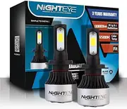 NIGHTEYE H7 LED Headlight Bulbs,High Brightness 72W 9000Lumens 6500K Xenon White Extremely Bright COB LED Chipsets H7 Headlight/Fog-light Conversion Kit(pack of 2)