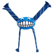 Rogz Flossy Grinz Oral Care Dog Squeaker Toy Blue Large