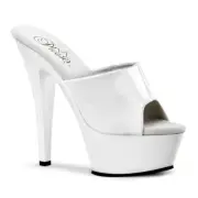 Pleaser KISS-201 Platform Mules Wei Fl Patent Table Dance Bridal Party Pole P