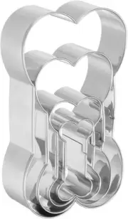 HARFINGTON Dog Bone Cookie Cutter Set Assorted Sizes Stainless Steel...