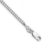 9 Inch Sterling Silver 3mm Curb Chain Anklet