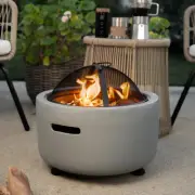 18" Round Fire Pit Spark Screen Outdoor Heavy-Duty Wood Burning Mesh Cover MGO