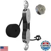YATOINTO Rope Hoist Pulley System with Metal Bearing, 2200LBS Pulley Block an