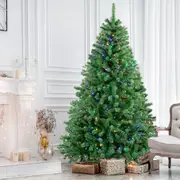 Santaco 1.8M Christmas Tree Pre Lit 8 Mode Led Lights Xmas Bushy Decorations