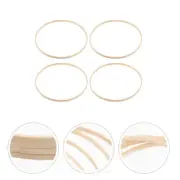 4 Pcs Bamboo Embroidery Stretch Sewing Circle Rings Needlework Frames