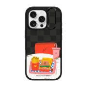 iPhone 16 Pro Impact Ring Stand Case MagSafe Compatible Burger and Fries