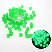 1200Pcs Glow in The Dark Garden Pebbles Stones Rocks for Yard and Walkways Decor, DIY Decorative Luminous Stones in Blue, for Fish Tank Aquarium Walkway (Color : Green 1)