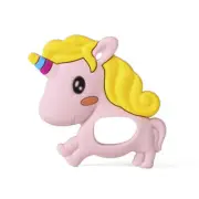 Baby Unicorn BPA Free Silicone Teething Teether Pink
