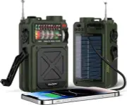 Raddy RE40 Portable Shortwave Radio FM/AM/SW/WB Receiver, 4000mAh Emergency With