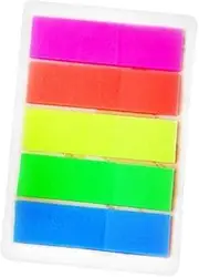 5pack Self Adhesive Sticky Fluorescence Colour Memo Pad Pcs/Pack Supplies Office Bookmark Memo Sticker Marker 100 School