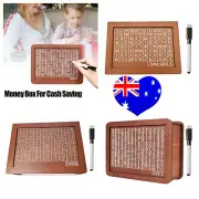 Wooden Piggy Bank for Money Saving Kids Adults Money Bank Money Box with Counter