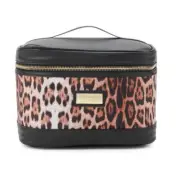 $195 Cavalli Class By Roberto Cavalli Leopard Print Cosmetic Pouch Travel Bag
