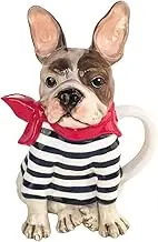 Blue Sky Ceramics Frenchie French Bulldog Teapot, Multi