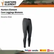 Hunters Element Core High Waisted Wicking Fabric Leggings Womens Desolve Blak