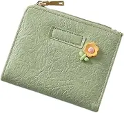 [Generic] Compact Wallet for Woman - Credit Card Holder Bifold Zipper Pocket Wallet Billfold Wallet | Large Capacity Credit Card Holder Wallet Clutch Organizer with ID Window for Credit Cards ID Cards Cash