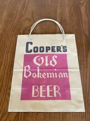 Vintage Cooper's Old Bohemian Beer Paper Bag Liebert & Obert Philadelphia PA NY