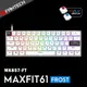yardiX代理【FANTECH MAXFIT61 Frost 60%可換軸體RGB機械式鍵盤(MK857 FT)-白】機械軸體/RGB燈效/青軸/紅軸/可拆卸Type-C/透明外殼