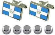 [Select Gifts] Shirt Dress Studs Manta City Ecuador Flag Cufflinks