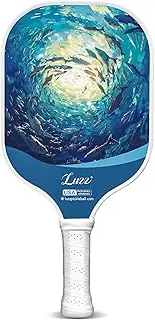 Luzz T700 Raw Carbon Fiber Pickleball Paddle |16mm Thickness |Sandblasted Surface Paddles |Polymer Honeycomb Core-USAPA Approved Pickle Ball Rackets for Ultimate Spin & Control(ONE Marine)