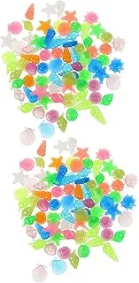 Gogogmee Aquarium Stone 80pcs Per Pack Luminous Fish Tank Decor for Garden Dark-Glowing Pebbles