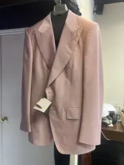$8450 Tom Ford Mens NWT Dark Pink 92% Wool, 8% Silk Atticus Jacket