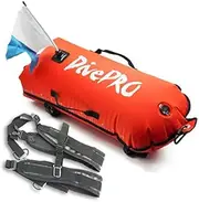 DivePRO Spearfishing Backpack Float Dry Bag 30L with Float Line Alpha Flag Ruler Waterproof Safety Float with Detachable Shoulder Strap for Freediving Fishing Spearfishing Scuba Diving Bouy