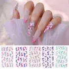 Sticker Nail Art Decorations 5D Nail Embossed Sticker Ribborn Nail Stickers