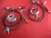 (2) RTIC Cooler Heavy Cables, Locks and brackets-fits all RTIC