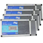 Adjustable Window Screen, Vertical/Horizontal, 10"x19-36" or 19"x10-18", 4 Pack